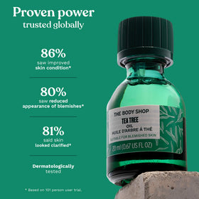 The Body Shop Tea Tree Oil 0.67 oz application on skin
