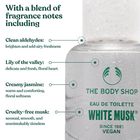 The Body Shop White Musk Eau De Toilette 2 oz side view