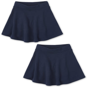 The Children's Place Active French Terry Skort Set front view in tidal colour