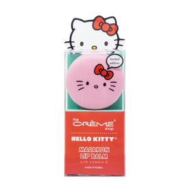 The Crème Shop Hello Kitty Macaron Lip Balm Watermelon front view
