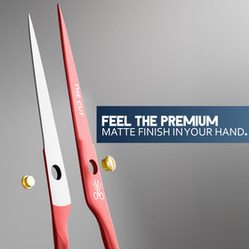 THE CUT - FACTORY - 6.5” Professional Hair Scissors, Red side view