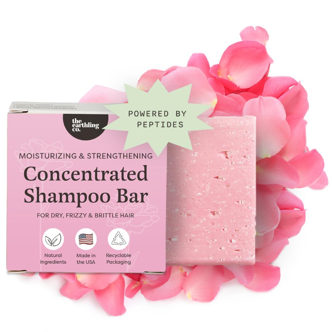 The Earthling Co. Moisturizing Peptide Shampoo Bar front view