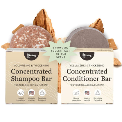 The Earthling Co. Volumizing Shampoo Bar front view in Sweet Sandalwood