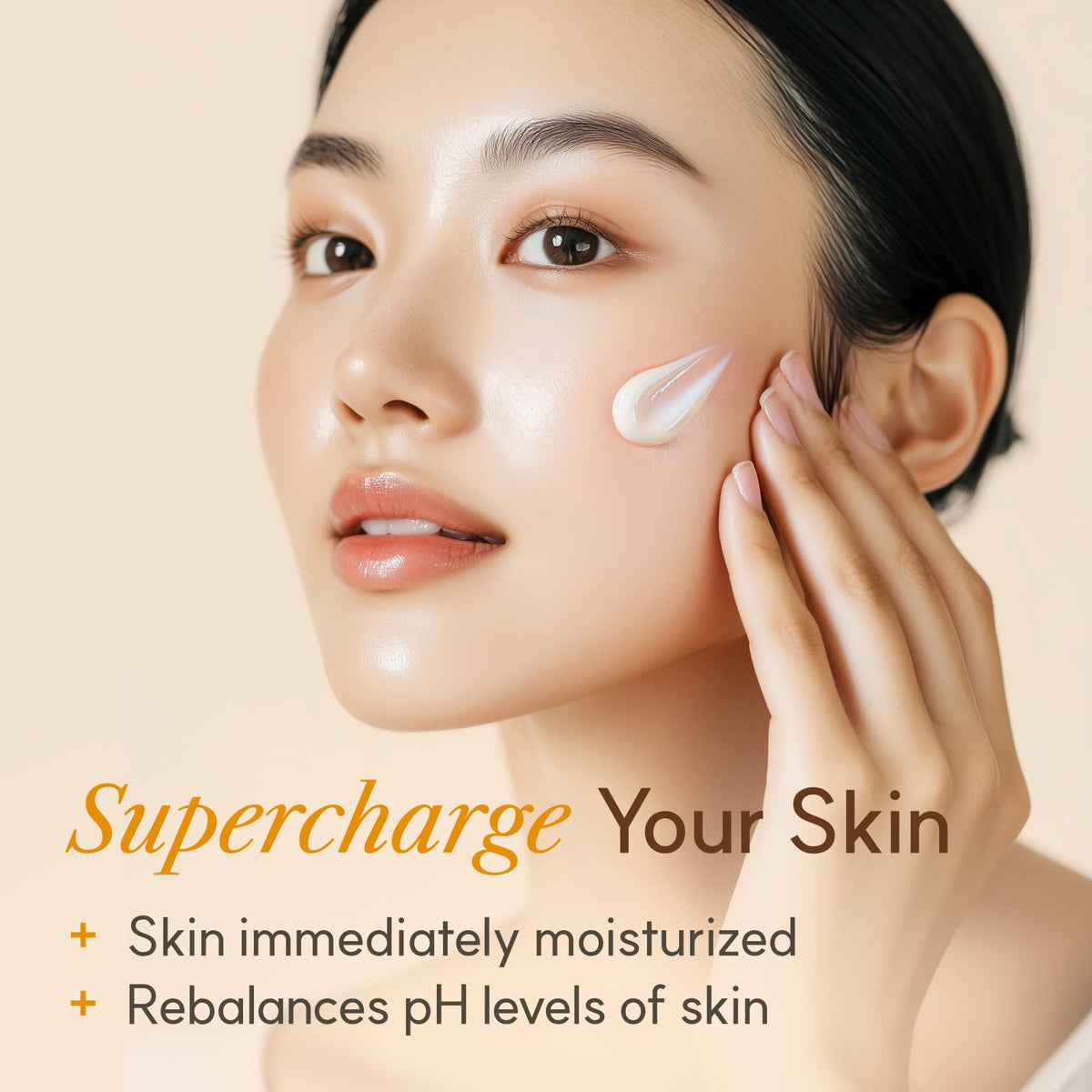 The Face Shop Rice Ceramide Cream application on skin