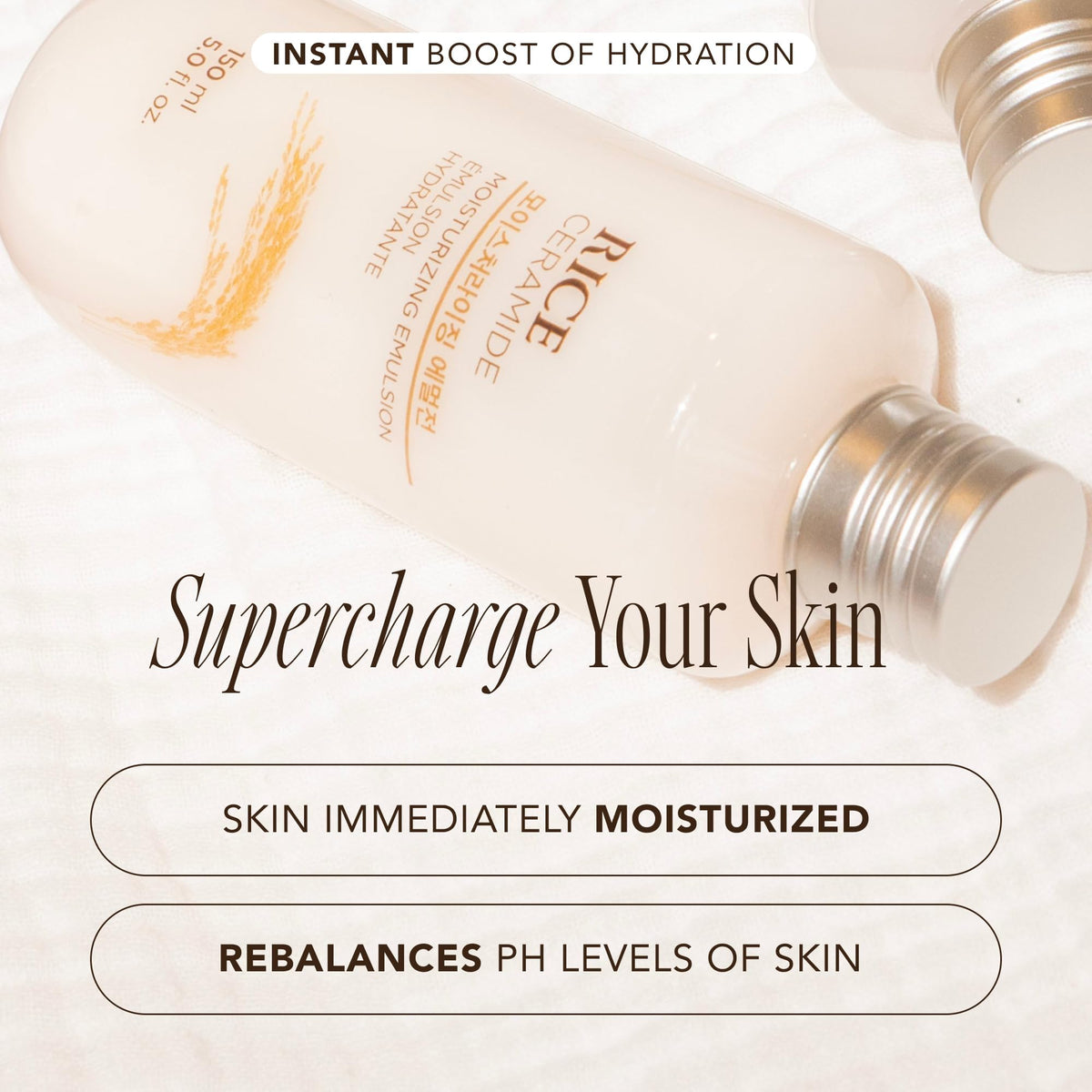 The Face Shop Rice Ceramide Moisturizing Emulsion texture close-up