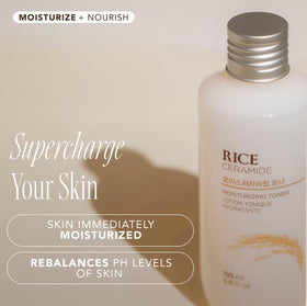 The Face Shop Rice Ceramide Moisturizing Toner in lifestyle setting