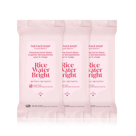 The Face Shop Rice Water Bright Cleansing Wipes front view pack