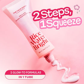 The Face Shop Rice Water Bright Double Cleanser showing dual-tube design