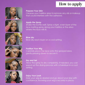 The Frontal Queen Lace Melting Spray used during wig styling