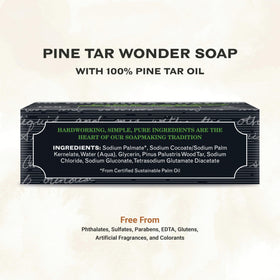 The Grandpa Soap Company Pine Tar Bar Soap side view showing texture