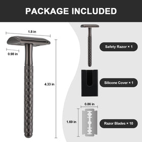 THE GROOMING SOCIETY razor with silicone cover on a countertop