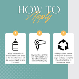 The Hair Diagram Bold Hold Liquid Gold applied on hairline