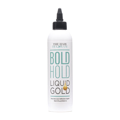 The Hair Diagram Bold Hold Liquid Gold front view 8oz bottle