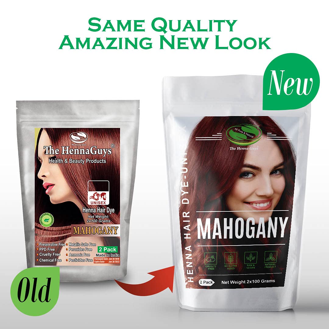 The Henna Guys Mahogany Henna Hair Dye application process