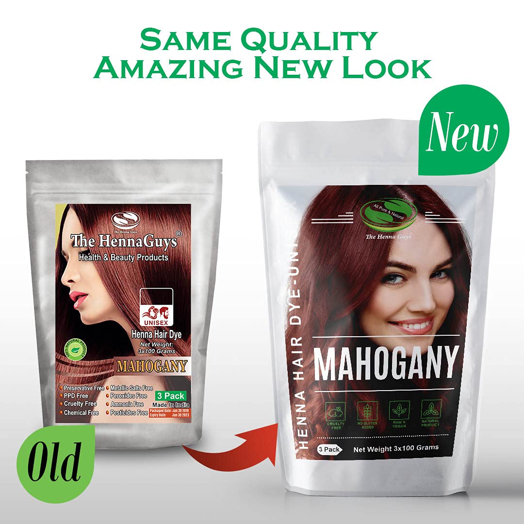 The Henna Guys Mahogany Henna Hair Dye application process