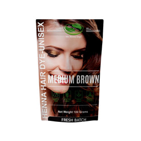 The Henna Guys Medium Brown Henna Hair Dye 100g front view