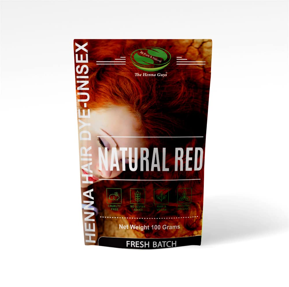 The Henna Guys Natural Red Henna Hair Dye 100g front view