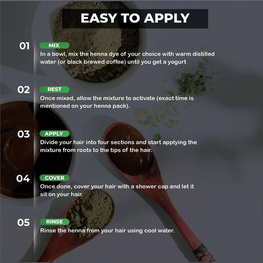 The Henna Guys Natural Red Henna Hair Dye application process