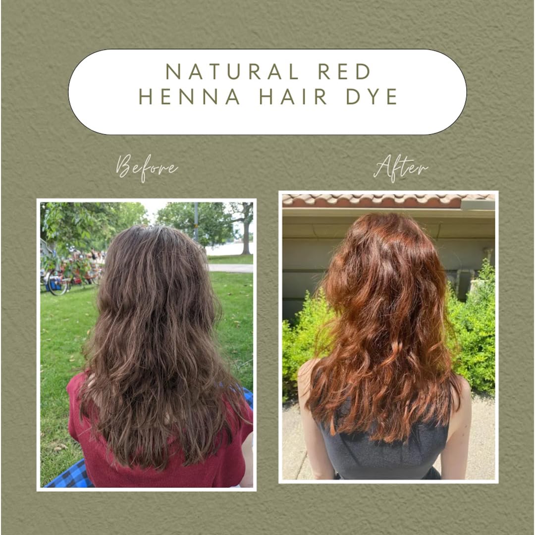 The Henna Guys Natural Red Henna Hair Dye application process