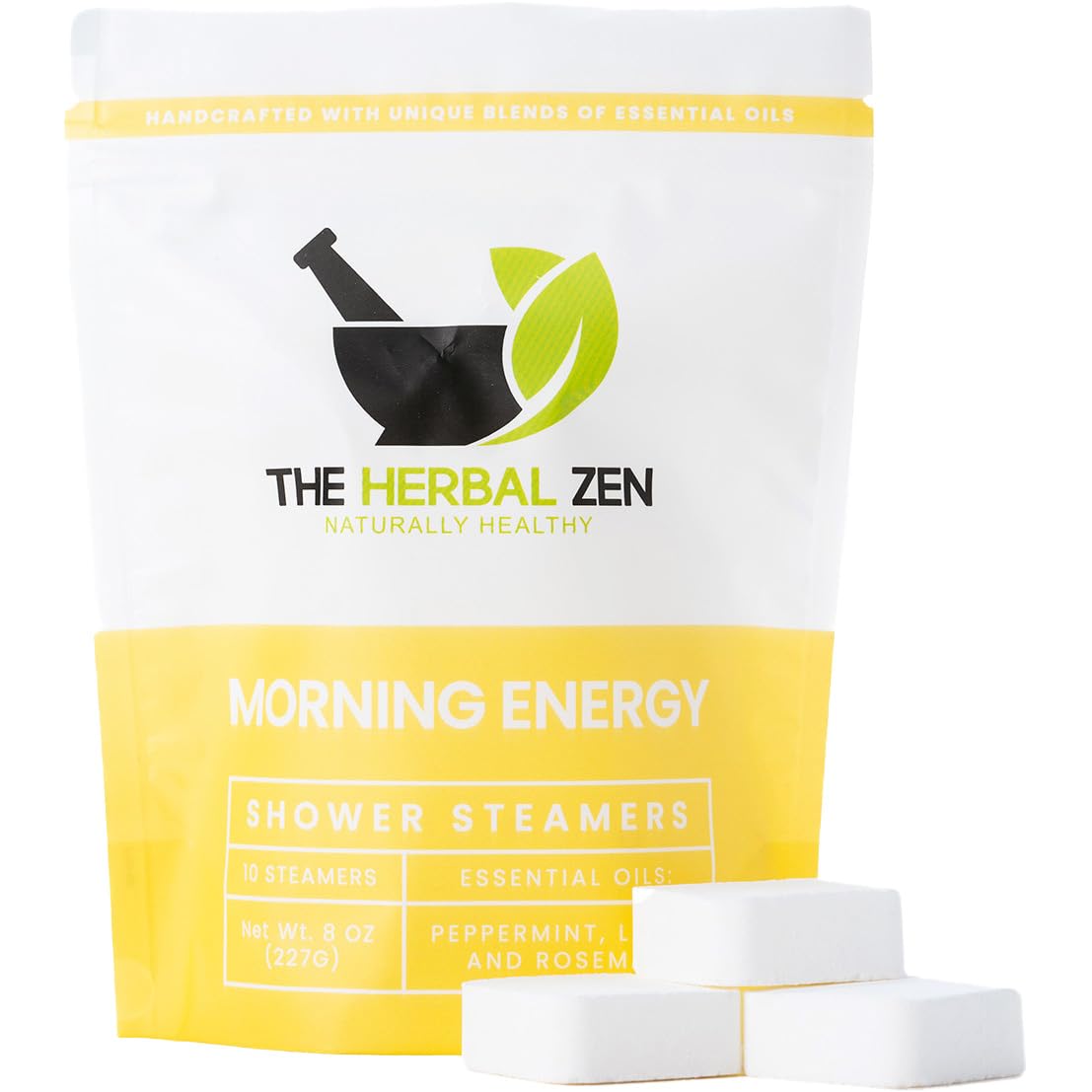 The Herbal Zen Shower Steamers 10 Pack front view with packaging
