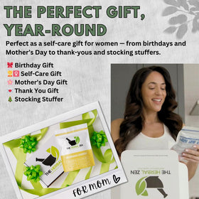 The Herbal Zen Shower Steamers displayed in a gift box
