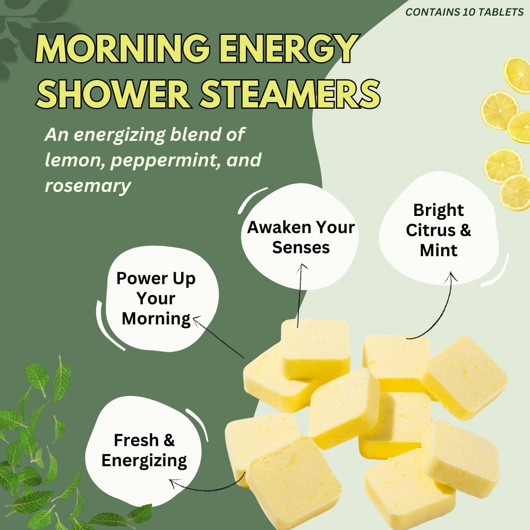 The Herbal Zen Shower Steamers displayed on a bathroom shelf