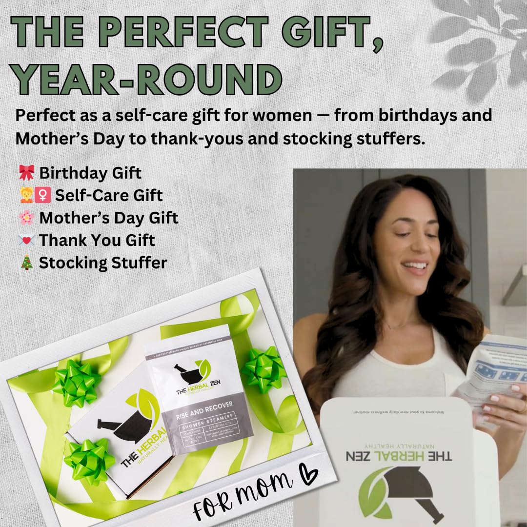 The Herbal Zen shower steamers in a gift box arrangement