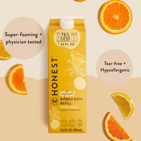 The Honest Company Bubble Bath 32 oz Citrus Vanilla back view