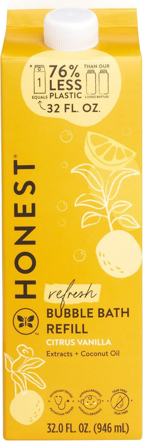 The Honest Company Bubble Bath 32 oz Citrus Vanilla front view