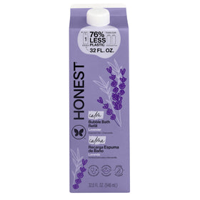 The Honest Company Bubble Bath Lavender Calm 32 fl oz refill carton front view