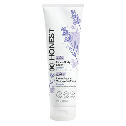The Honest Company Face and Body Lotion Lavender Calm 8.5 fl oz front view