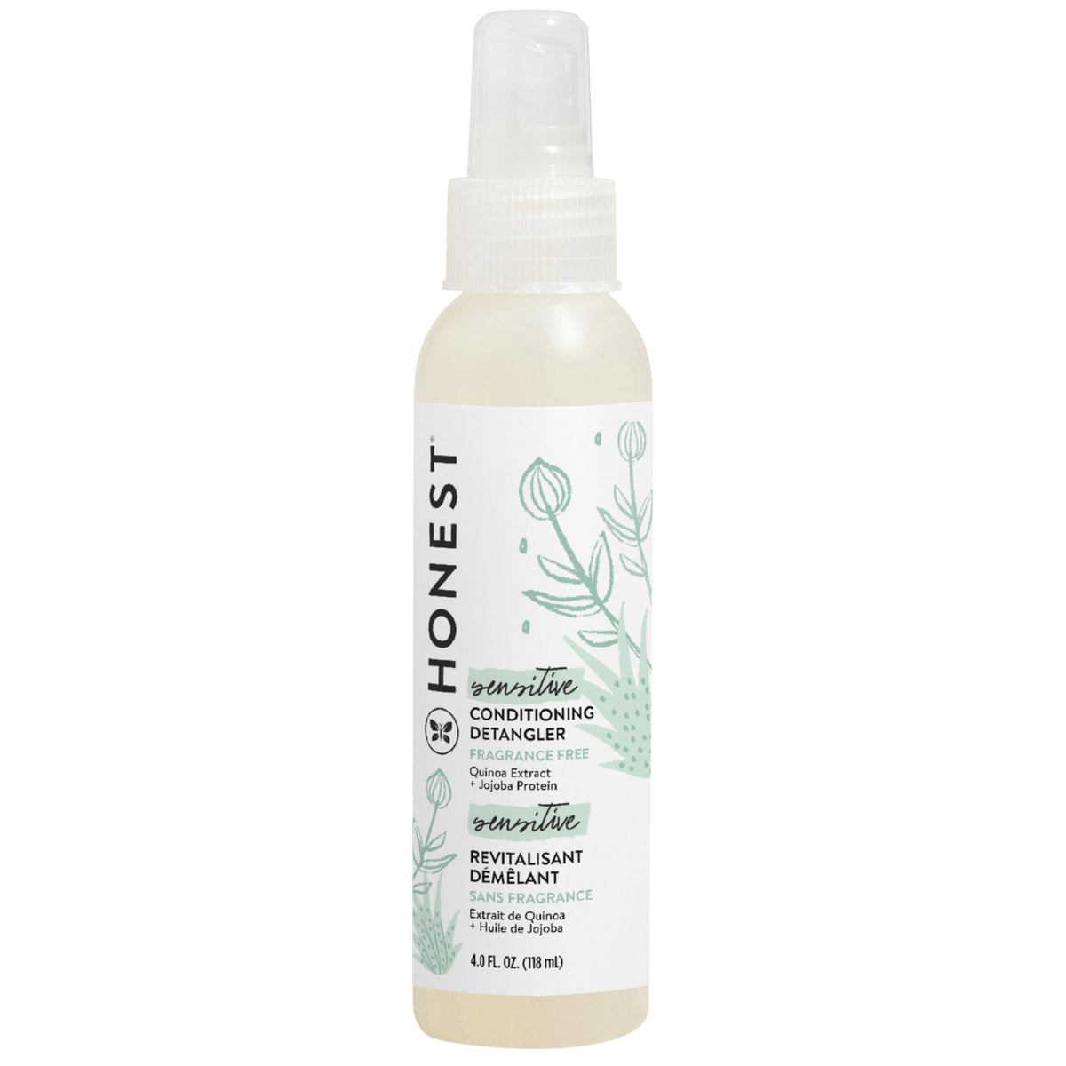 The Honest Company Hair Detangler 4 fl oz front view