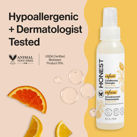 The Honest Company Hair Detangler Citrus Vanilla 4 fl oz back view