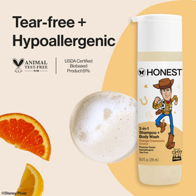 The Honest Company Shampoo and Body Wash Toy Story back view