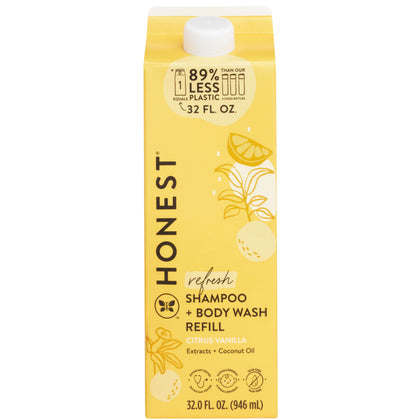 The Honest Company Shampoo Body Wash Refill 32 oz Citrus Vanilla front view