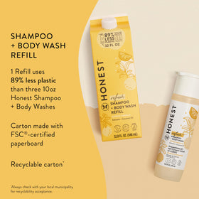 The Honest Company Shampoo Body Wash Refill 32 oz Citrus Vanilla ingredients list