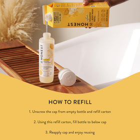 The Honest Company Shampoo Body Wash Refill 32 oz Citrus Vanilla showing texture