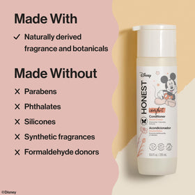 The Honest Company Sweet Cream Conditioner in a bathroom setting