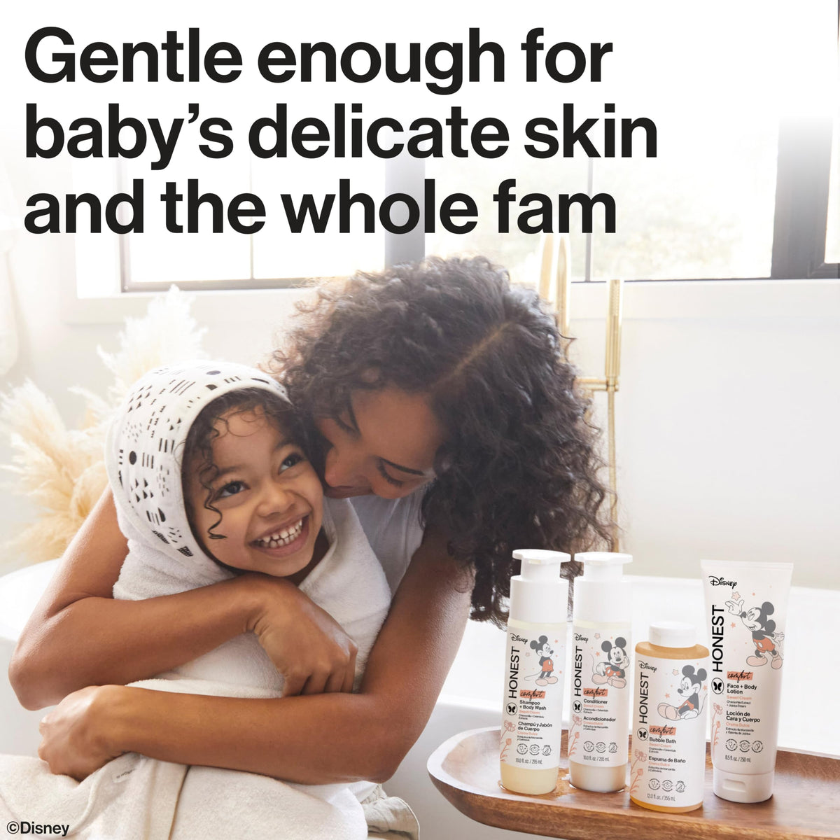 The Honest Company Sweet Cream Conditioner with a child's hairbrush