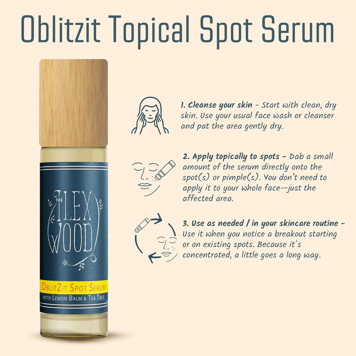 The Ilex Wood Oblitzit Spot Serum 10ml packaging