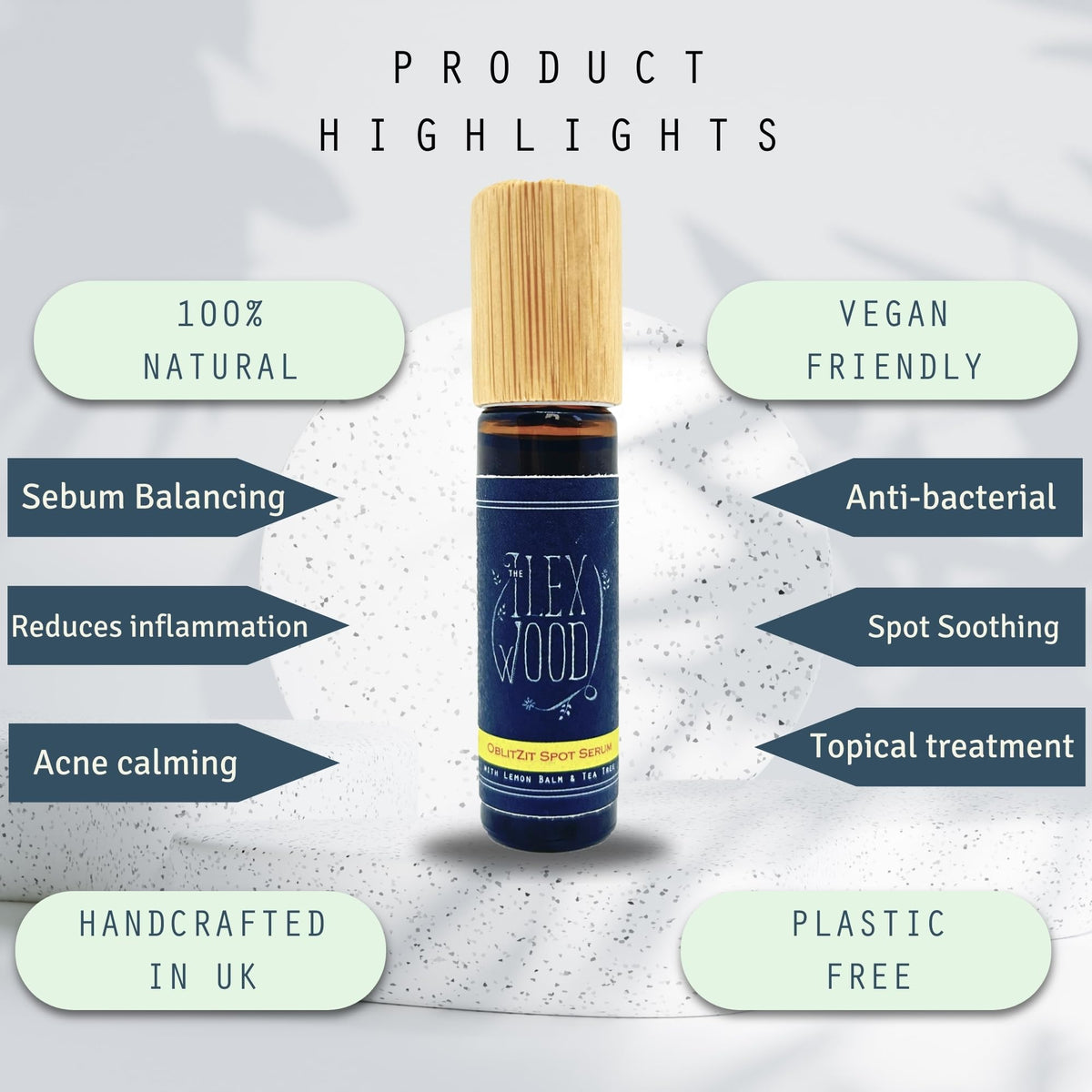 The Ilex Wood Oblitzit Spot Serum 10ml with applicator
