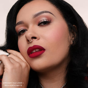 The Lip Bar Liquid Matte Lipstick 3 Pack Brickhouse application