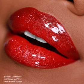 The Lip Bar Nonstop Liquid Matte Lipstick Bawse Lady with lip care duo