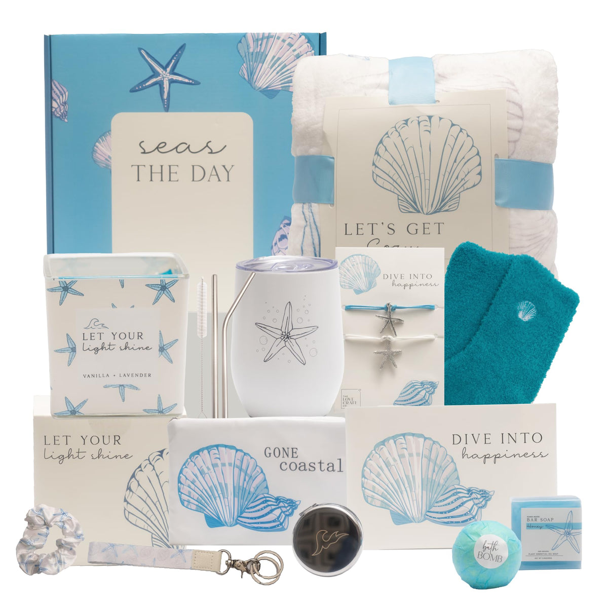 The Love Crate Co. Beach Gifts Self Care Gift Box front view