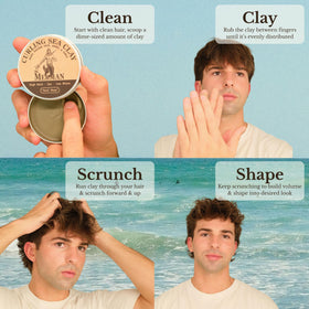 The Merman Curling Sea Clay 2 oz with application tools