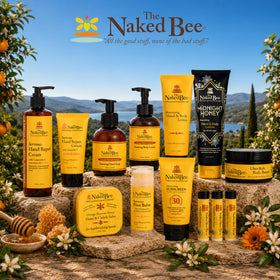 The Naked Bee lotion opened with a small amount on a hand