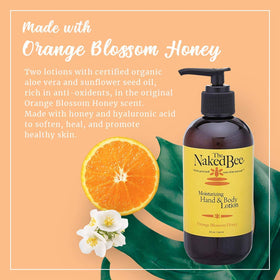 The Naked Bee lotion packaging with orange blossom honey scent