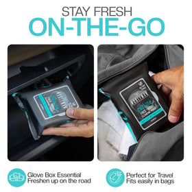 The Nobleman Cleansing Wipes in a gym bag setting