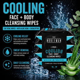 The Nobleman Cooling Cleansing Wipes packaging side view