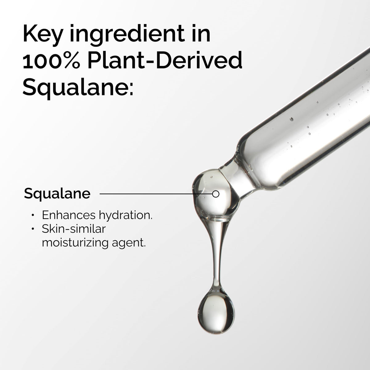 The Ordinary 100% Plant-Derived Squalane bottle with dropper